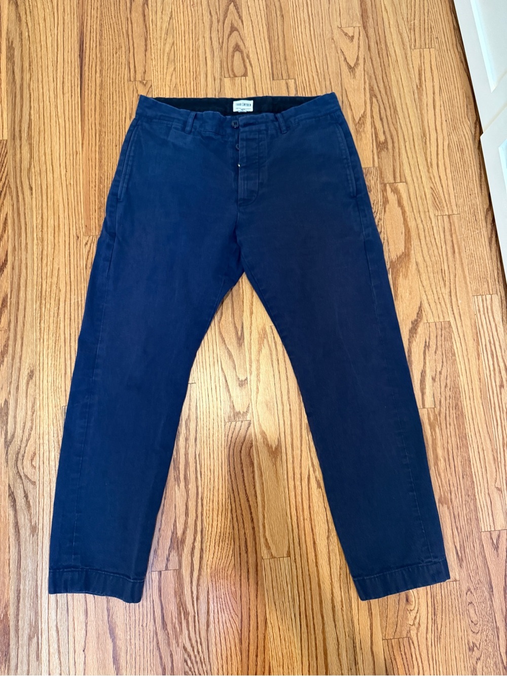Todd Snyder Navy Blue Selvedge Chinos